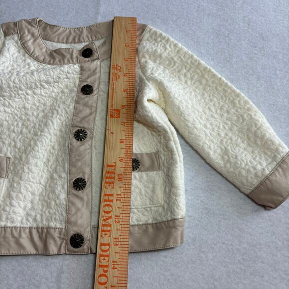 Aphorism Ivory Quilted Girl's Jacket size 18 Months 18M - Picture 3 of 6